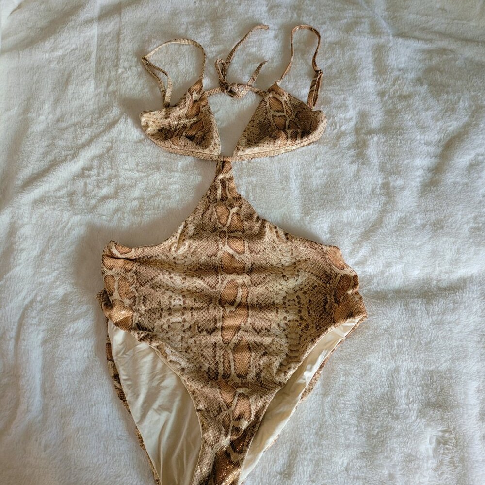 ONIA Metallic One Piece Swimsuit